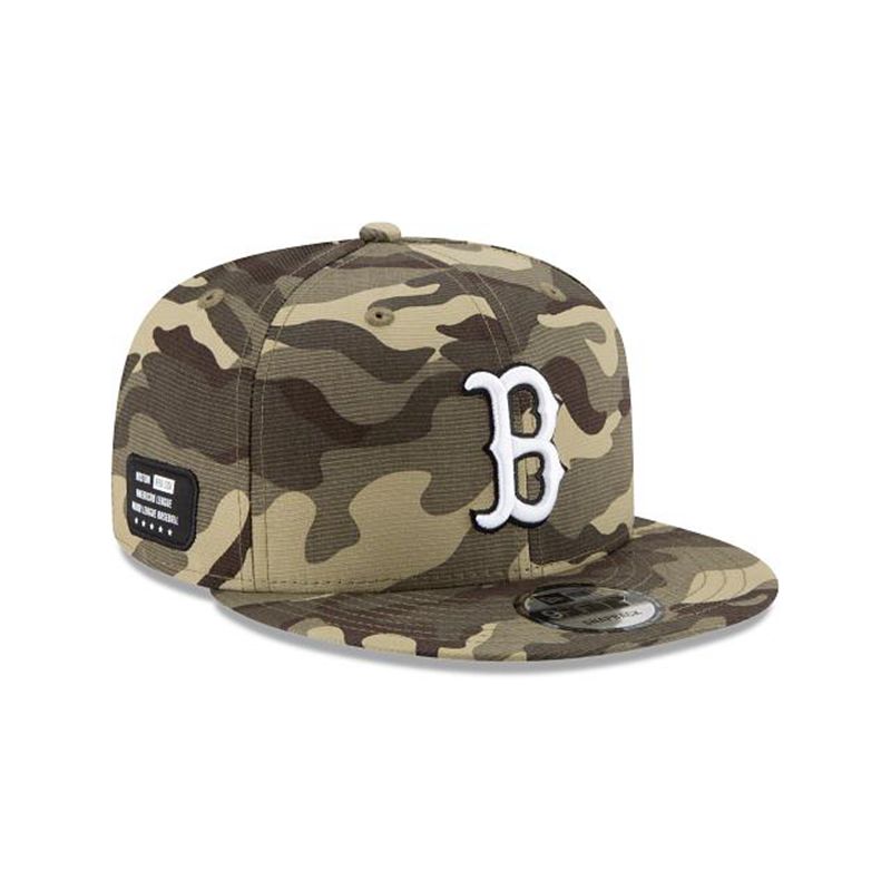 MLB Boston Red Sox Armed Forces Weekend 9Fifty Snapback (BMT9787) - Green New Era Caps